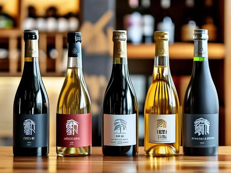 多种酿造型白酒瓶身标识细节对比图