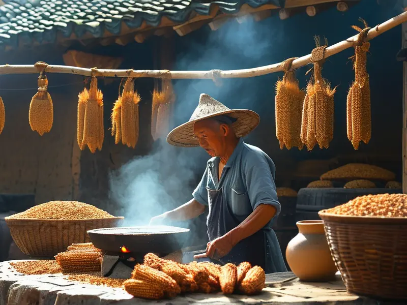农村传统烤酒工艺现场操作图
