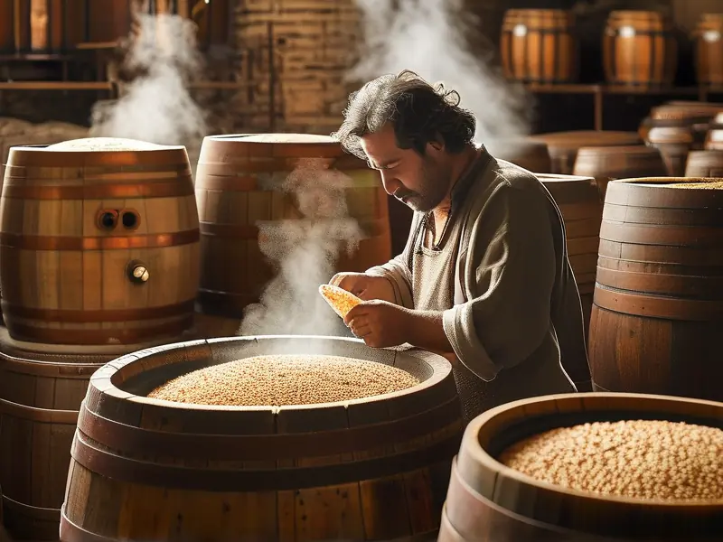 传统糯高粱小曲酒酿造过程