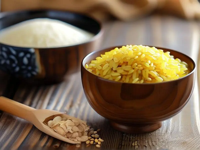 泡制酒米的原料展示