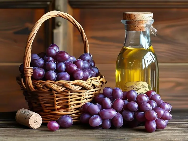 家庭自制葡萄酒原料与发酵过程展示