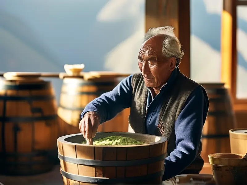 传统青稞酿酒过程实拍