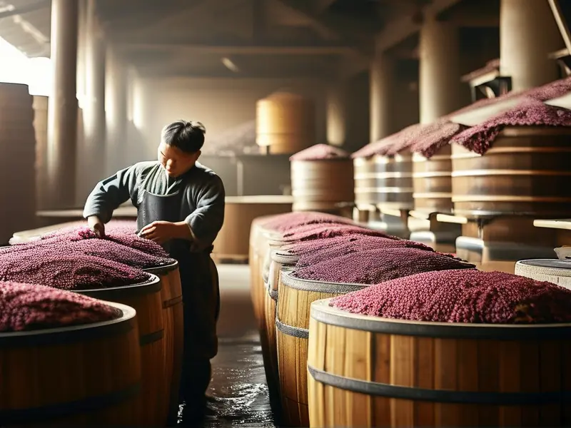 清香白酒传统酿造工艺现场