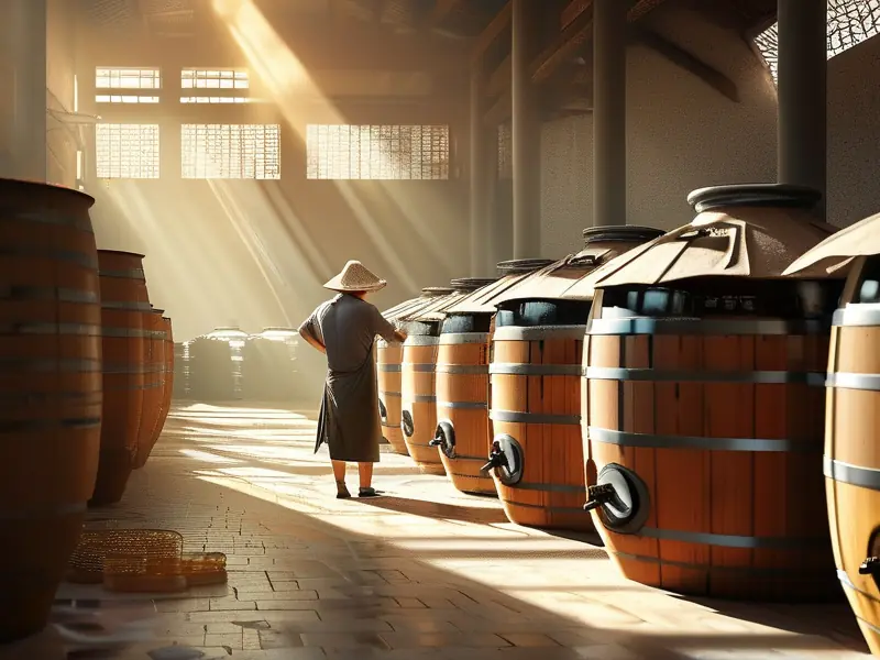 清香型白酒传统酿造工艺现场展示