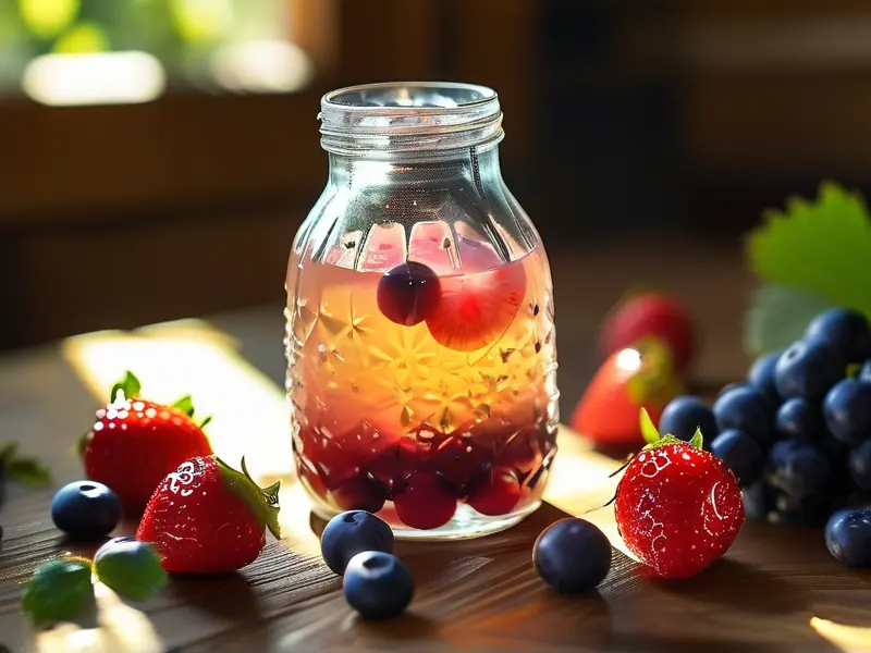 家庭自制多种水果酒展示图