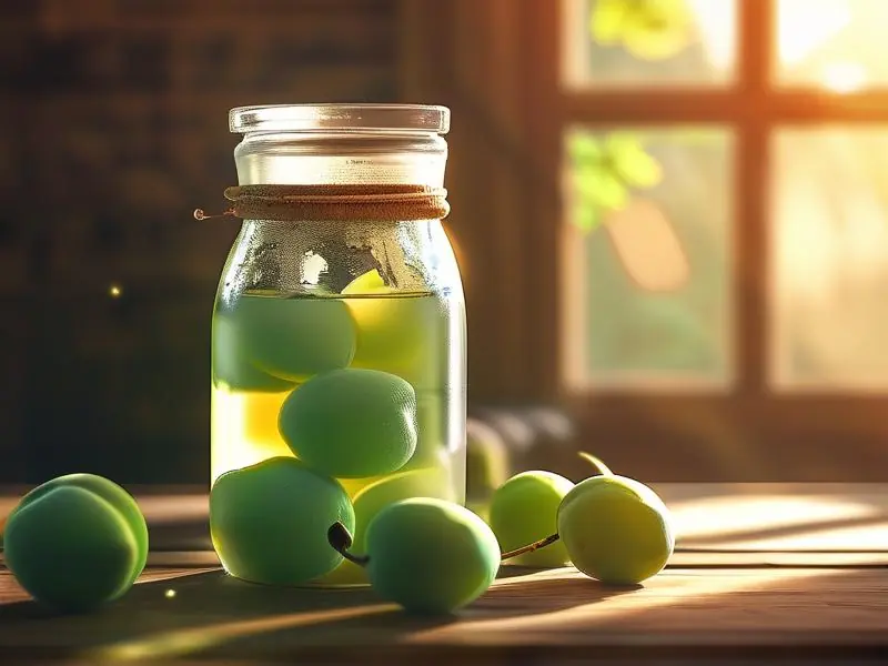 正在发酵的青梅酒