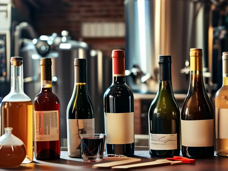 酿酒师检测酒液判断勾兑与酿造