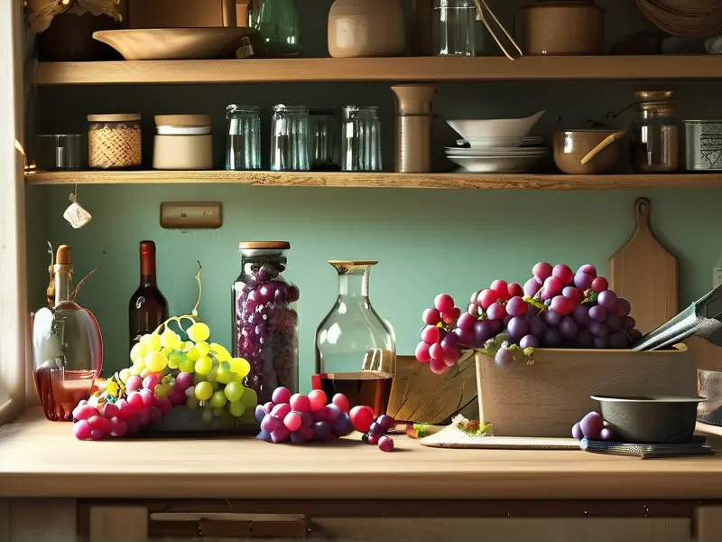 家庭自酿葡萄酒准备过程