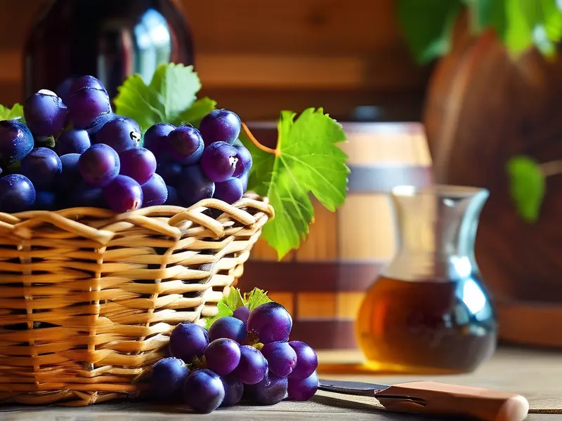 山葡萄酿酒原料与工具准备实拍图