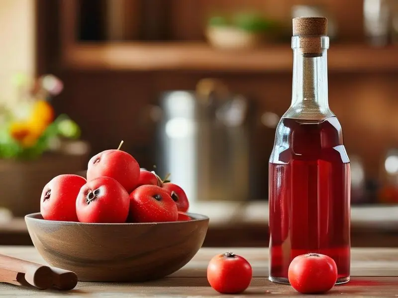 新鲜山楂和酿酒工具展示