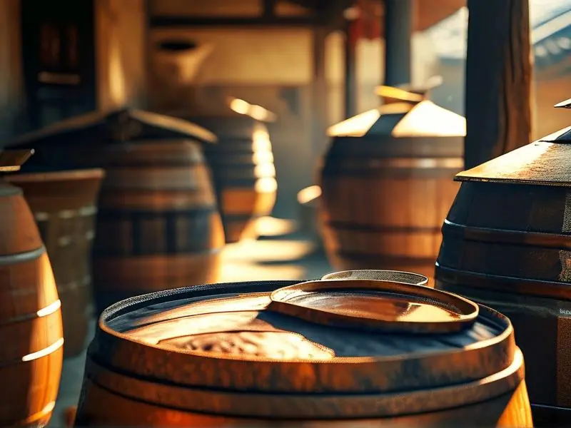 传统烧酒酿造过程实景展示