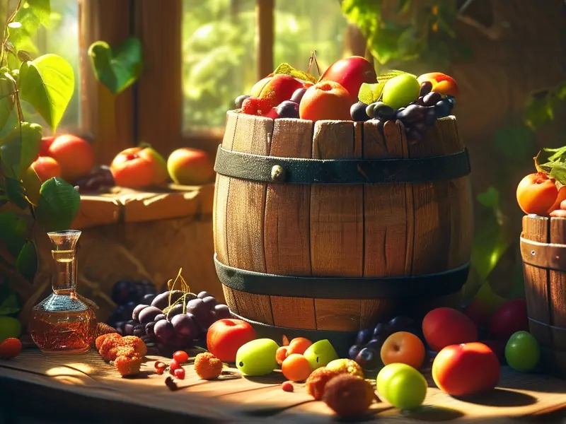 水果酿酒过程实拍图