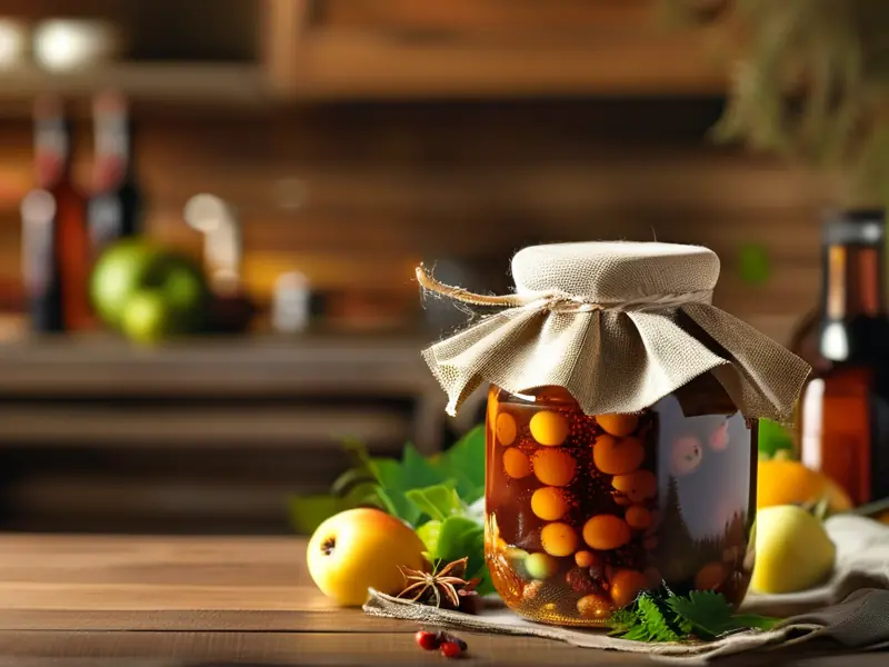 尾酒发酵成醋的过程展示