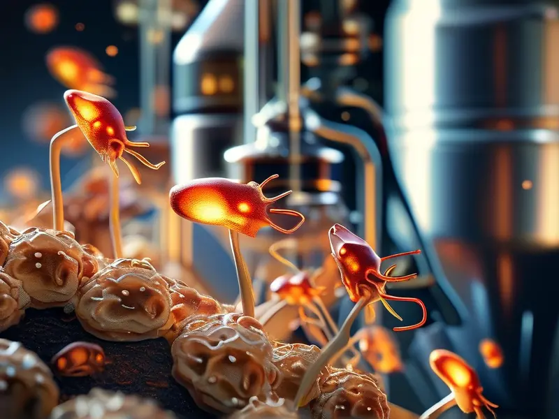 显微镜下酿酒酵母菌群的活跃发酵过程