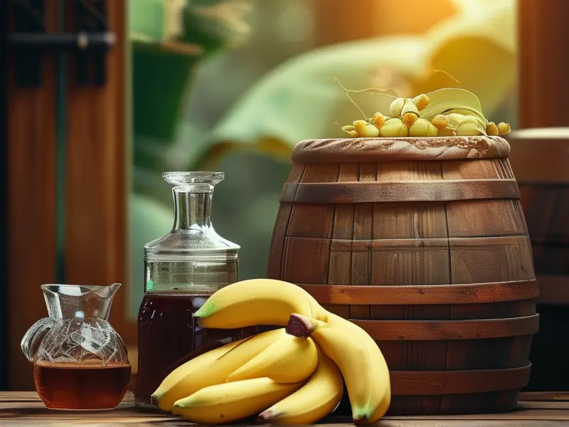 香蕉酿酒原料和器具展示