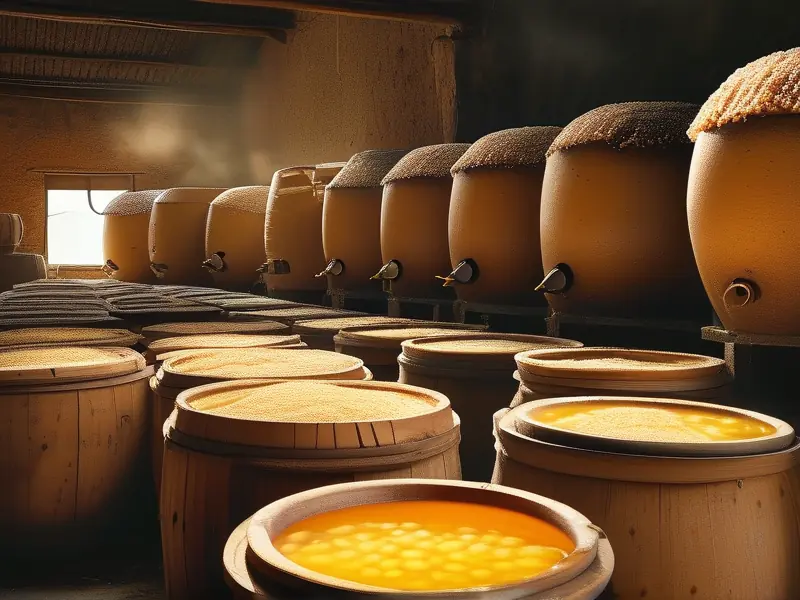 小米黄酒传统酿造工艺步骤展示