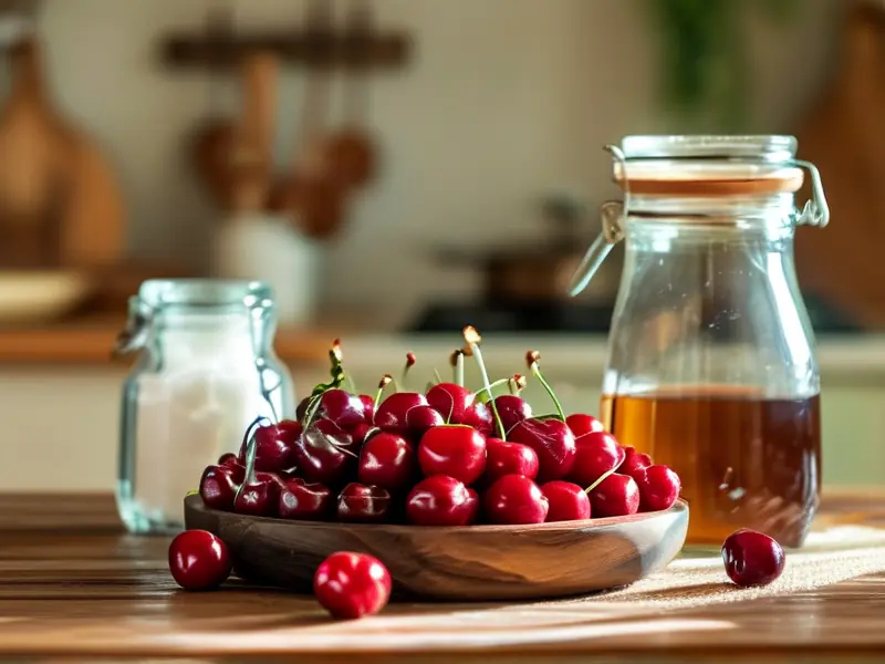 家庭自制小樱桃酒原料准备过程实拍