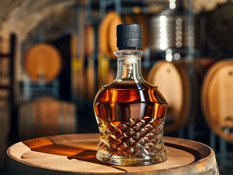 橡木桶陈酿的XO白兰地特写