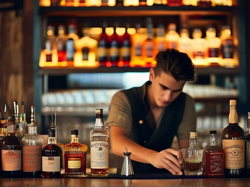 专业调酒师现场教学调酒技术