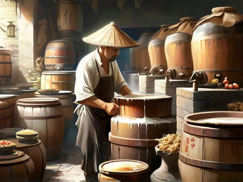 传统杨林肥酒酿造过程实拍