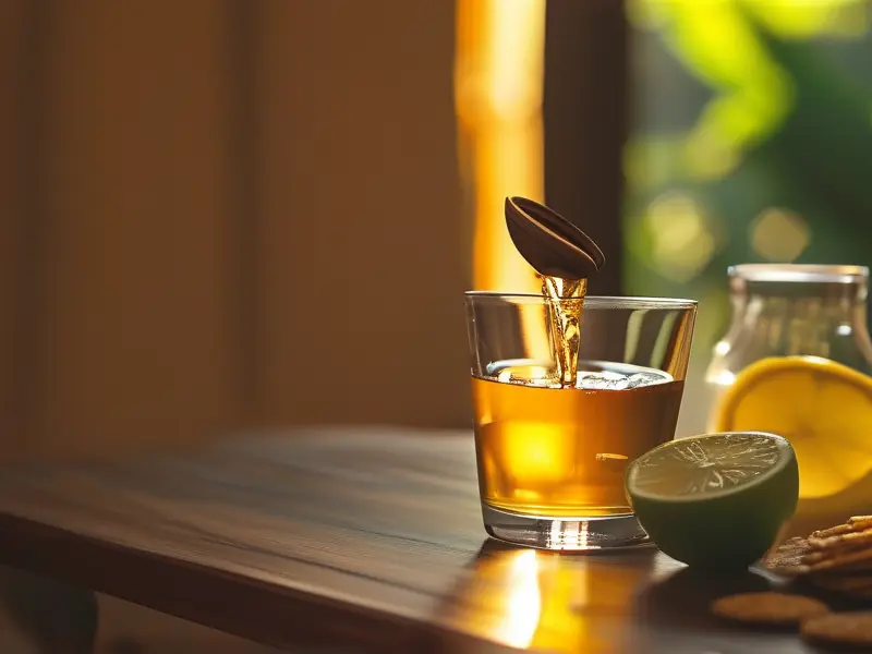 戒酒方法示范：用健康饮品替代酒精
