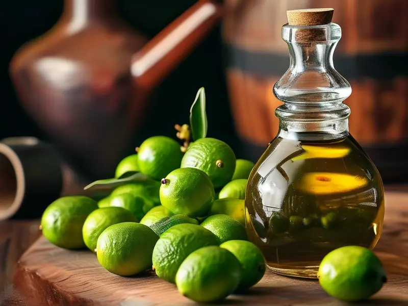 传统方法制作油柑酒的原料与发酵过程实拍