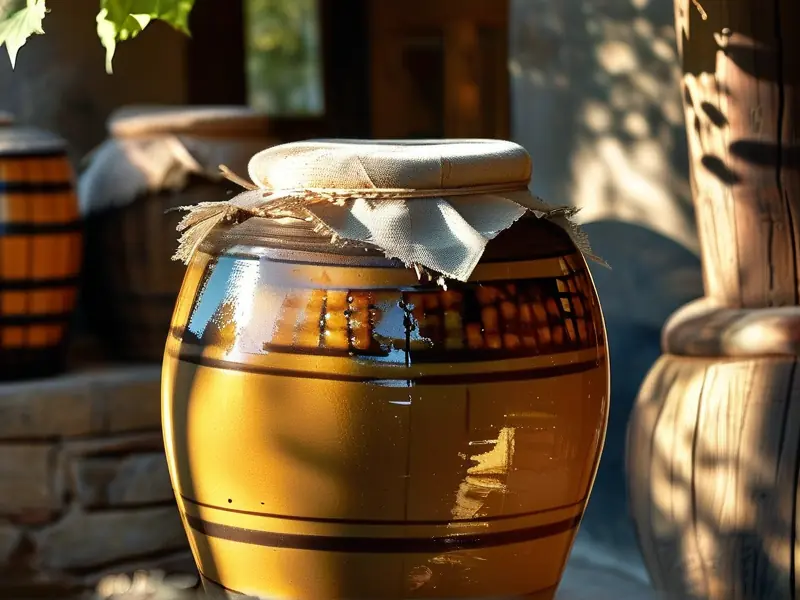 传统玉米半固态发酵酿酒场景展示