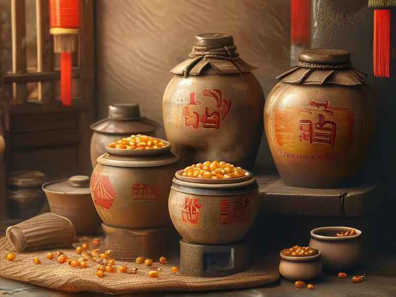 玉米酒酿造工艺流程展示图