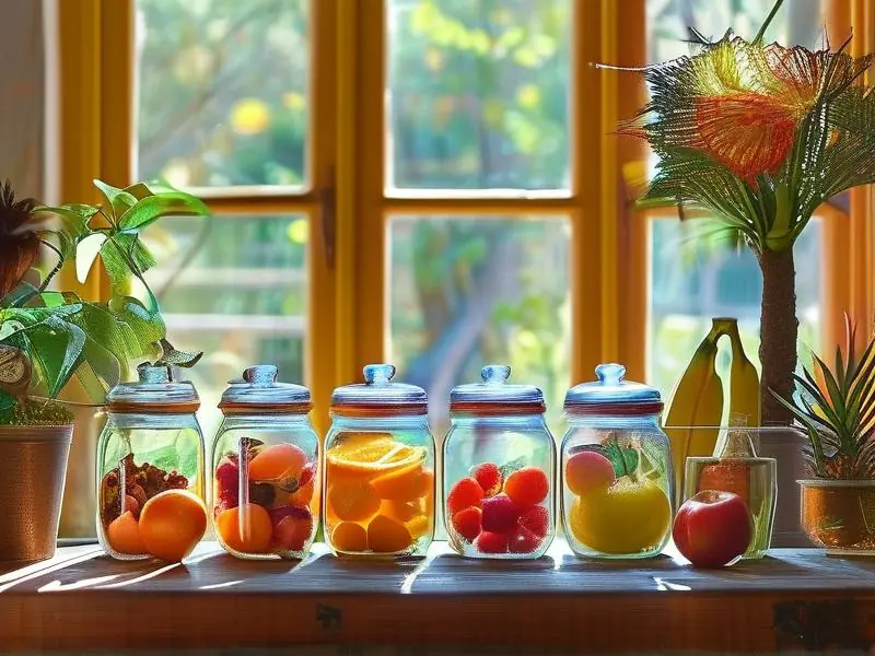 家庭自制果酒原料与工具摆放