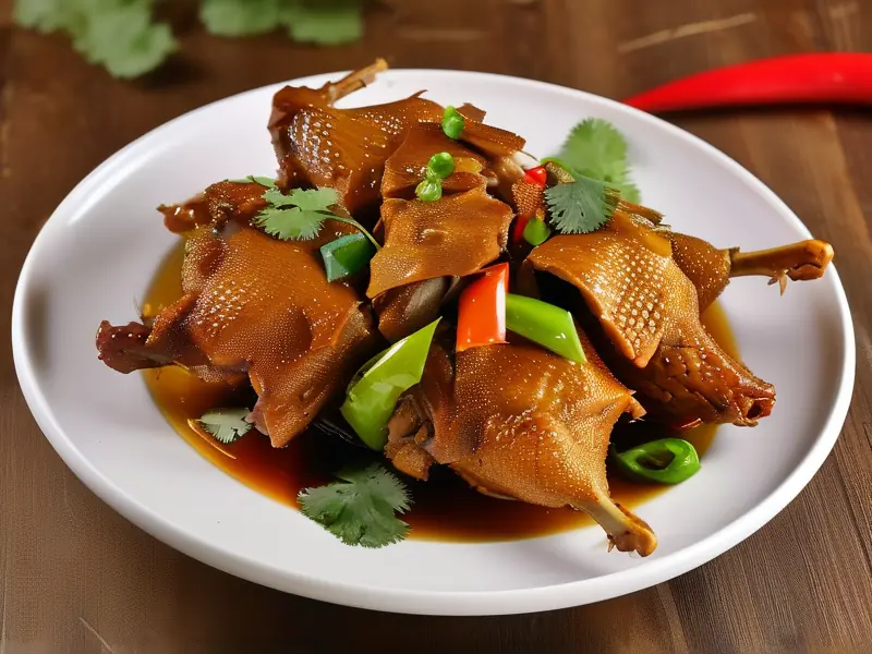 色香味俱全的碑酒鸭成品图