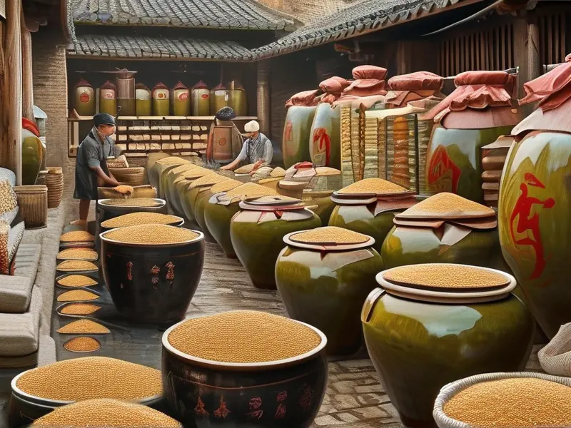 芝麻香型白酒传统酿造工艺现场