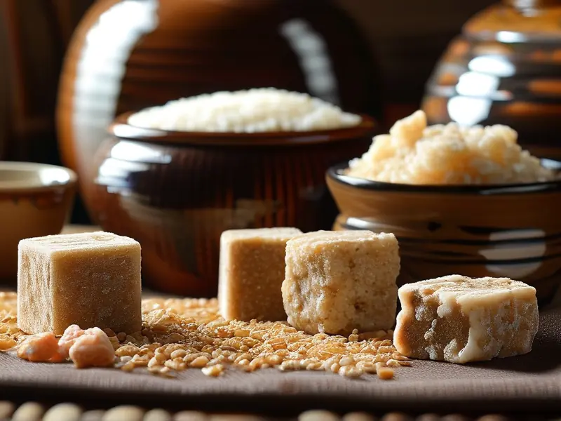 传统米酒酒曲实物展示