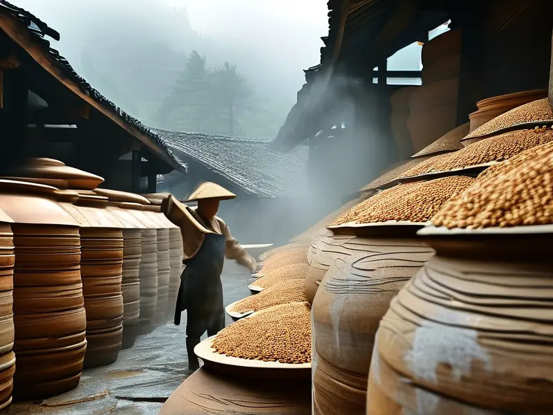 贵州酱香白酒核心产区传统酿造场景