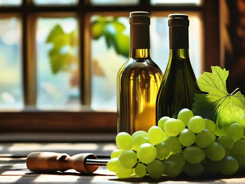 家庭自酿葡萄酒与测量工具摆放场景