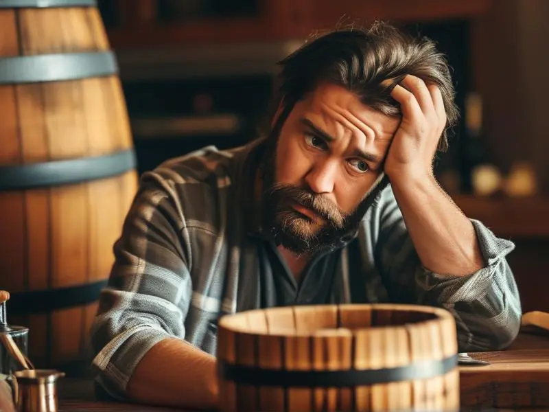 家庭酿酒者检查发酵过程