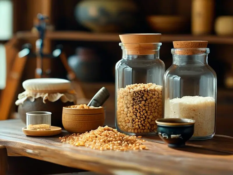 自制中药酒米原料准备过程实拍图