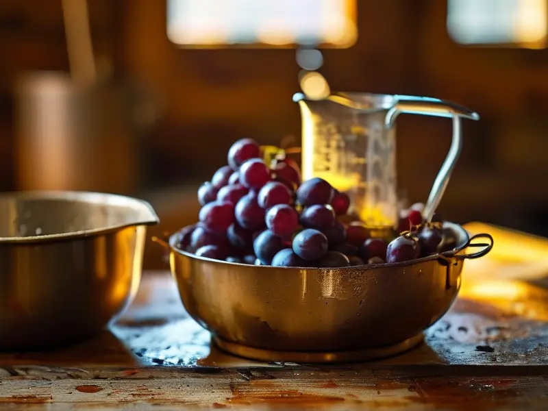 家庭自酿葡萄酒过程中测量葡萄出酒量