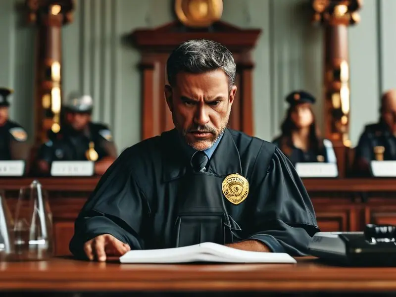 公职人员酒驾案件审判现场