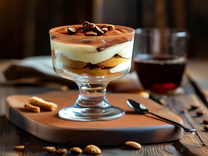 提拉米苏与马萨拉酒的搭配展示