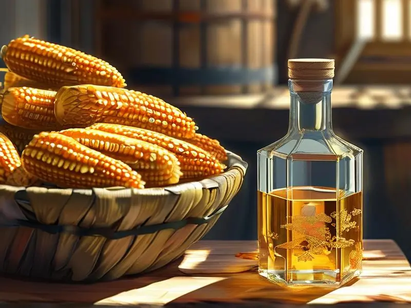 玉米与成品白酒产量对比实拍图