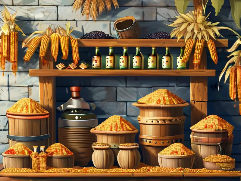 1000斤粮食与成品白酒产量对比示意图