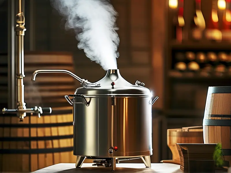 100斤酿酒机工作场景实拍图