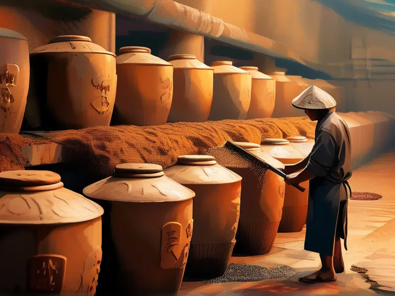 传统12987酒工艺现场操作实景