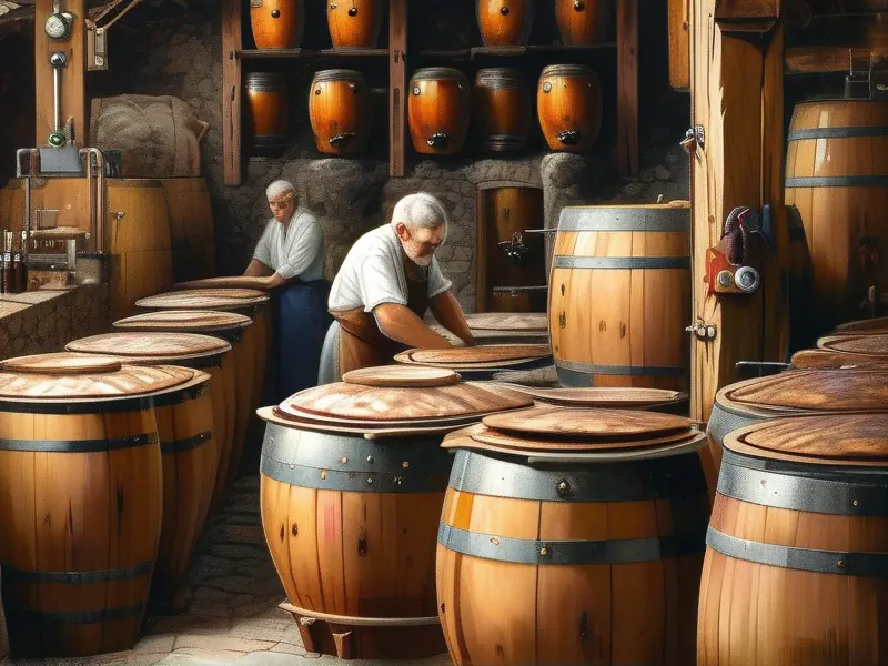 传统酿酒师傅操作13987酿酒工艺