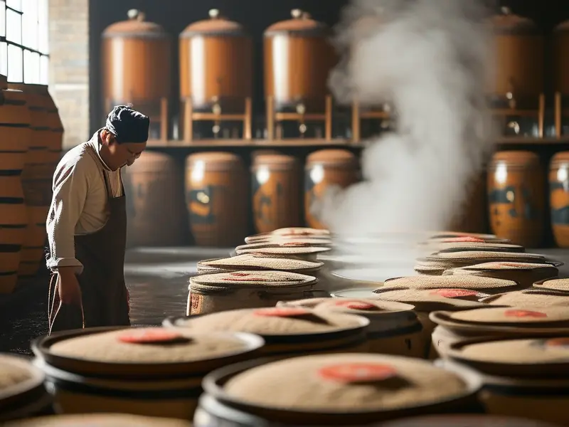传统白酒酿造工艺流程实拍图