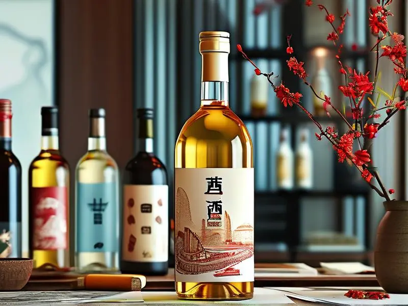 设计师在工作室进行白酒包装设计