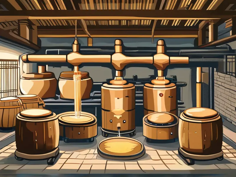 白酒酿造工艺流程示意图