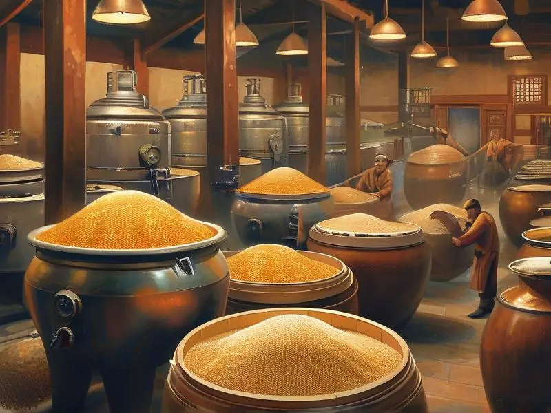 传统白酒酿造工艺流程展示图