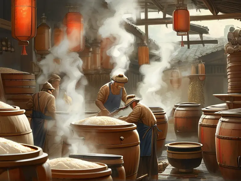 传统白酒酿造工艺现场展示