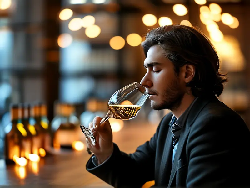 专业品酒师进行白酒品评步骤示范